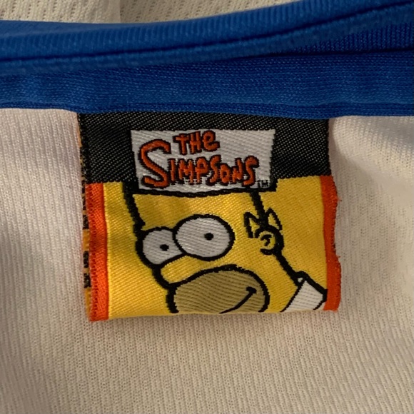 🎣 VTG Y2K 2005 THE SIMPSONS FISHING HOMER LONG SLEEVE HOCKEY JERSEY SIZE S/M 🎣 - Picture 4 of 6